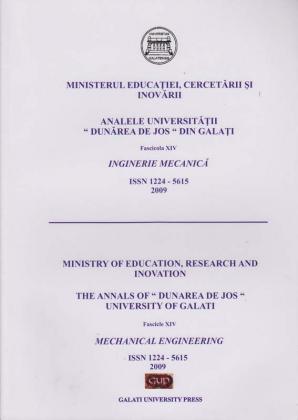 Cover for Analele Universității „Dunărea de Jos” din Galați,  Fascicula XIV, Inginerie mecanică: Volume I, Issue XV, Galati University Press, 2009