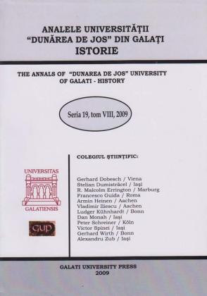 Cover for The Annals of „Dunarea de Jos” University of Galati, History: Seria 19, Tom VIII, 2009