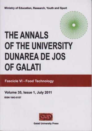 Cover for The Annals of „Dunarea de Jos” University of Galati. Fascicle VI,  Food Technology: No. (35)1, 2011