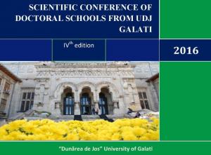 Cover for Școala doctorală - Programul conferinței