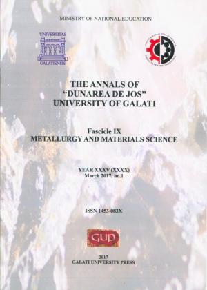 Cover for The Annals of „Dunarea de Jos” University of Galati,  Metallurgy and Materials Science