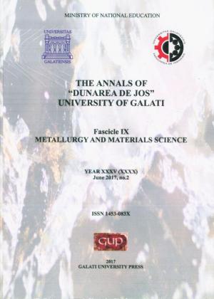 Cover for The Annals of „Dunarea de Jos” University of Galati,  Metallurgy and materials science