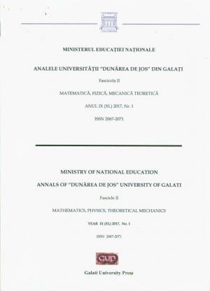 Cover for The Annals of „Dunarea de Jos” University of Galati. Matematics, physics, theoretical mechanics