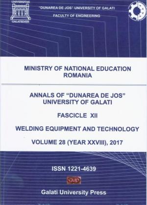 Cover for The Annals of „Dunarea de Jos” University of Galati,  Welding Equipment and Technology