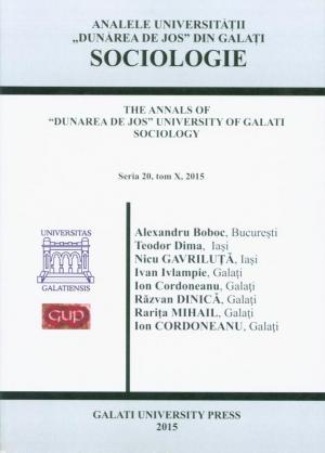 Cover for The Annals of „Dunarea de Jos” University of Galati.  Sociology