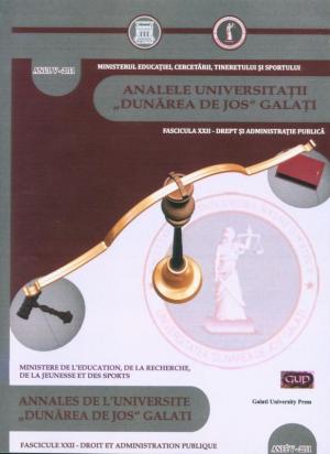 Cover for Annales de l’Université „Dunărea de Jos” de Galați, Droit et administration publique