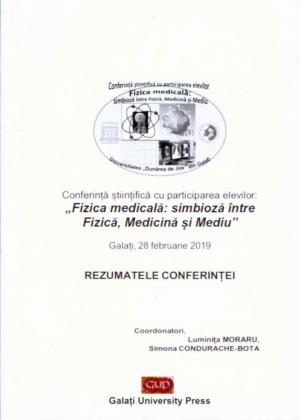 Cover for Conferință științifică cu participarea elevilor:  „Fizica medicală: simbioză între Fizică, Medicină  și Mediu” – rezumatele conferinței