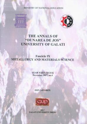 Cover for The Annals of „Dunarea de Jos” University of Galati,  Fascicle IX – Metallurgy and Materials Science. No. 4,  December 2017