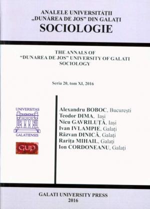 Cover for The Annals of „Dunarea de Jos” University of Galati.  Fascicle XX – Sociology, No. 11, 2016